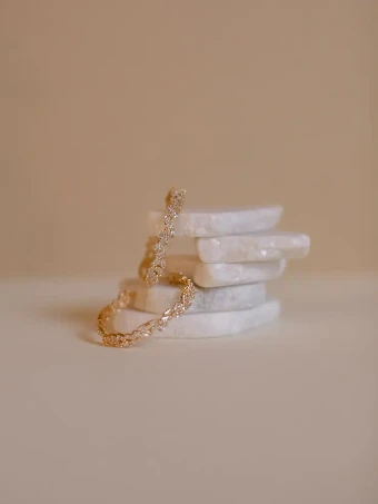 Hushed Commotion Monroe earring - sample for sale - #1 Champagne/Silver thumbnail