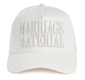 Bridemerch Marriage Material Trucker Hat WHITE #0 default White thumbnail