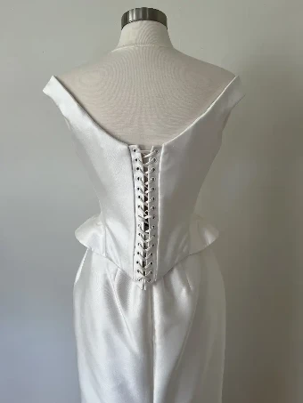 Katherine Tash Sale Paloma Corset (smooth) & Column Skirt #5 Warm White thumbnail