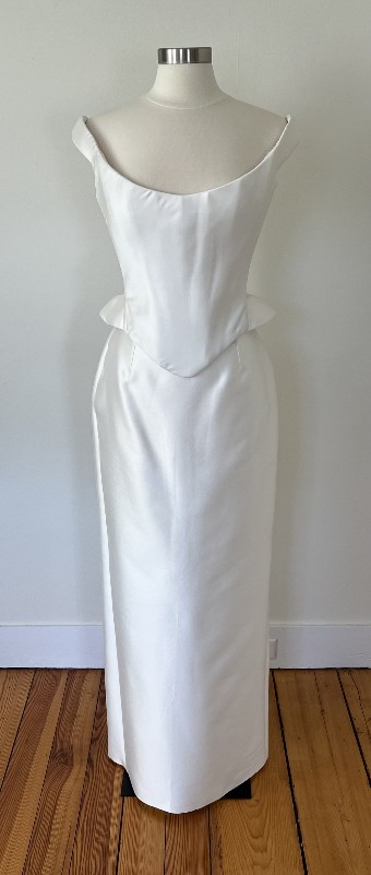 Katherine Tash - Sale Paloma Corset (smooth) & Column Skirt #4 Warm White thumbnail