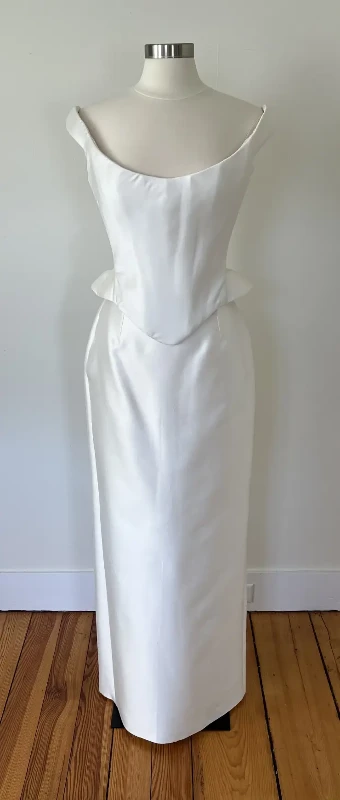 Katherine Tash Sale Paloma Corset (smooth) & Column Skirt #4 Warm White thumbnail