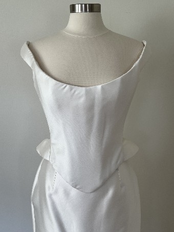 Katherine Tash - Sale Paloma Corset (smooth) & Column Skirt #3 Warm White thumbnail