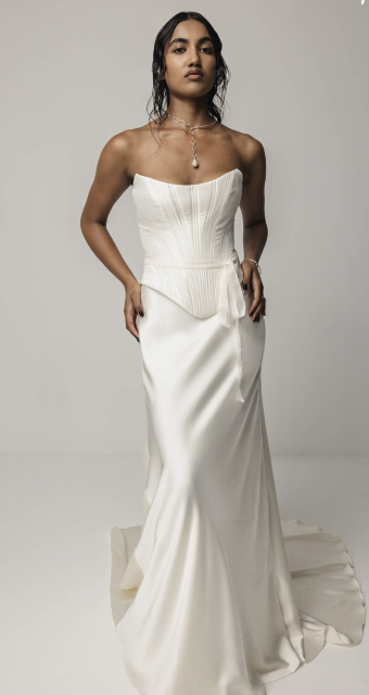 Saint Bridal Sale Josephine Ensemble #1 Off White thumbnail