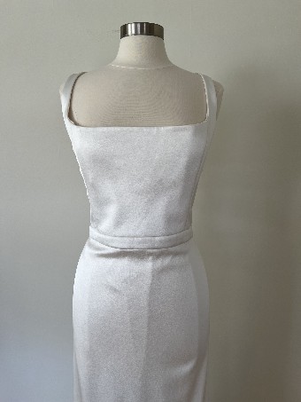 Alexandra Grecco Sale Colette Stretch Satin Crepe Curvy #4 Off White thumbnail
