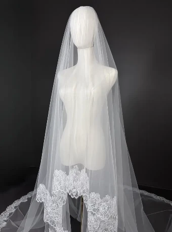 Sara Gabriel Headpieces Winifred Veil #0 default Diamond White thumbnail