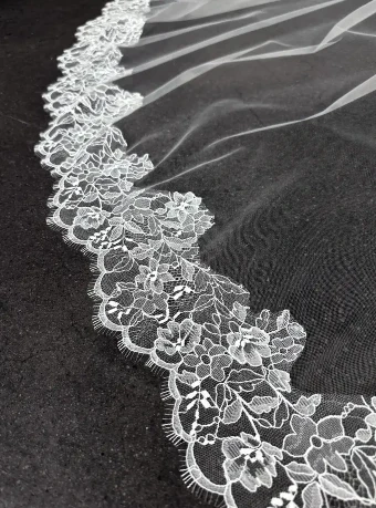 Sara Gabriel Headpieces Winifred Veil #1 default Diamond White thumbnail
