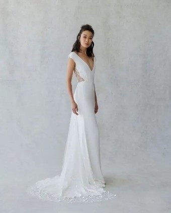 Alexandra Grecco Cecelia detachable train by Alexandra Grecco #0 default Off White thumbnail