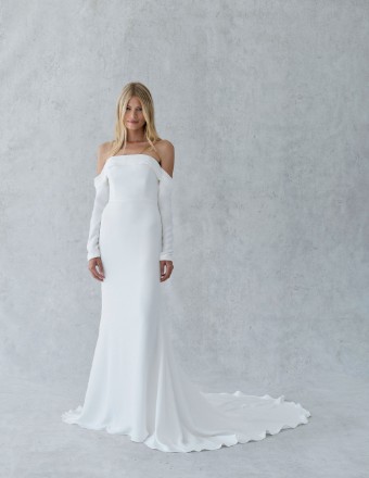 Alexandra Grecco Off the Shoulders Wrap with Long Sleeves by Alexandra Grecco #0 default Off White thumbnail