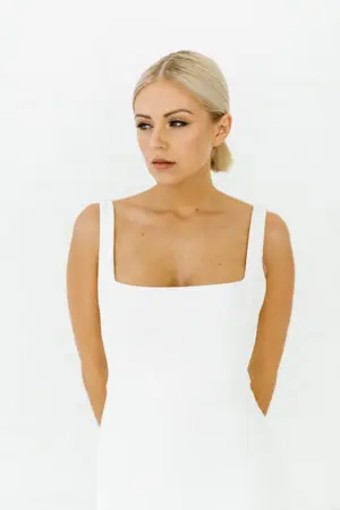 Alyssa Kristin Sydney by Alyssa Kristin (sampled: plain skirt/ buttons down zip) #2 Natural White thumbnail