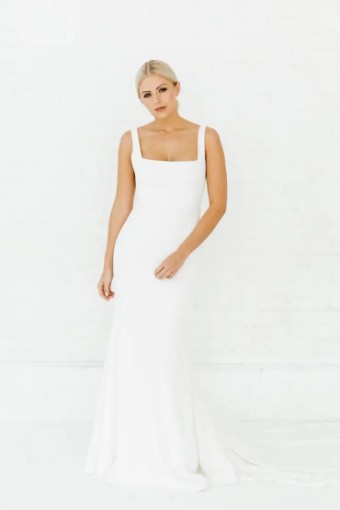 Alyssa Kristin Sydney by Alyssa Kristin (sampled: plain skirt/ buttons down zip) #1 Natural White thumbnail