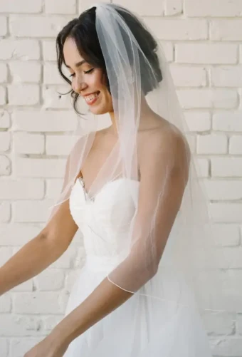 Sara Gabriel Headpieces Elizabeth Veil #0 default Diamond White thumbnail