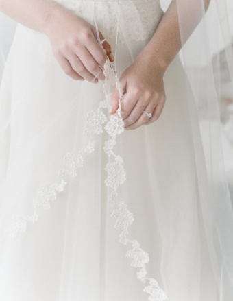 Sara Gabriel Headpieces Chelsea Veil #0 default White thumbnail