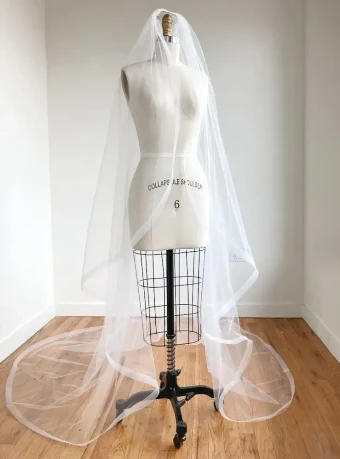 Sara Gabriel Headpieces Julianne Veil #5 White thumbnail