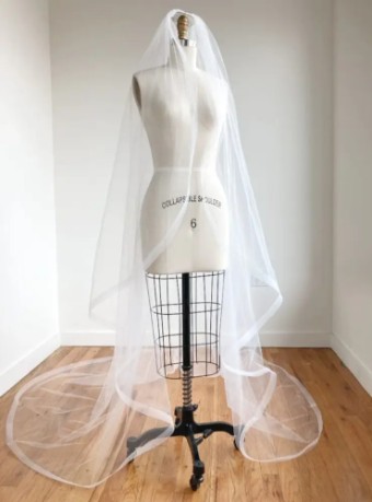 Sara Gabriel Headpieces Julianne Veil by Sara Gabriel (110 in) #5 White thumbnail