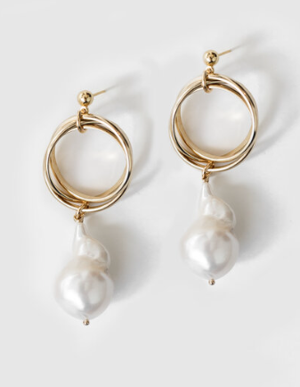 A.B. Ellie Infinity Ring Baroque Drop #0 default Gold thumbnail