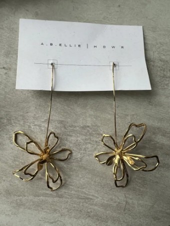 A.B. Ellie Poppy Stem Earring #1 default Gold thumbnail