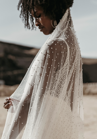 Rue de Seine Iona Veil by Rue De Seine #0 default Off White thumbnail