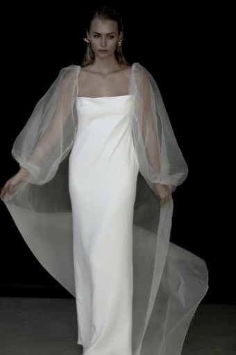 A.B. Ellie Organza Cape #0 default Off White thumbnail