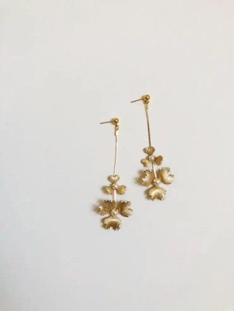 Hushed Commotion Arwen Floral Drop Earring by Hushed Commotion #1 Gold/Silver thumbnail