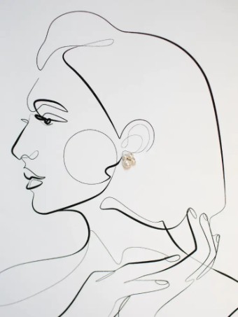 Hushed Commotion Judith Pearl Cluster Stud by Hushed Commotion #1 default Silver/Gold thumbnail
