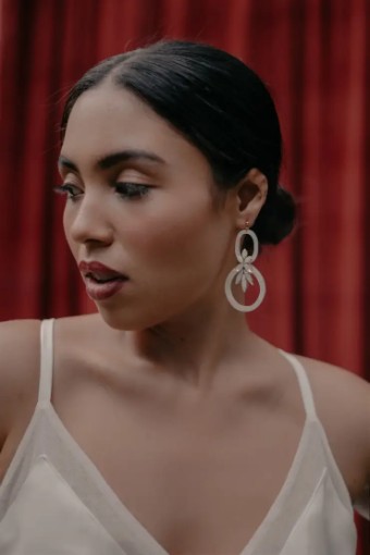 Hushed Commotion Magdalena Hoop in Mother of Pearl by Hushed Commotion #1 default Pearl thumbnail