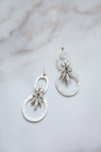 Hushed Commotion Magdalena Hoop in Mother of Pearl by Hushed Commotion #0 default Pearl thumbnail