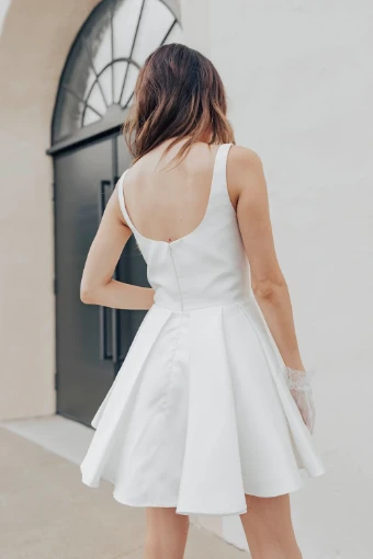 Untamed Petals Theodore Mini Dress #1 Light Ivory thumbnail