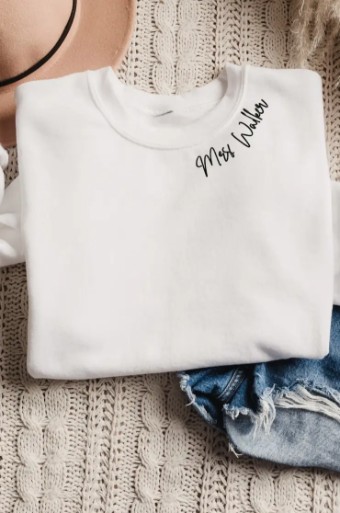 Heirloom Bridal Company Embroidered Sweatshirt - Custom - by Heirloom Bridal #0 default White thumbnail