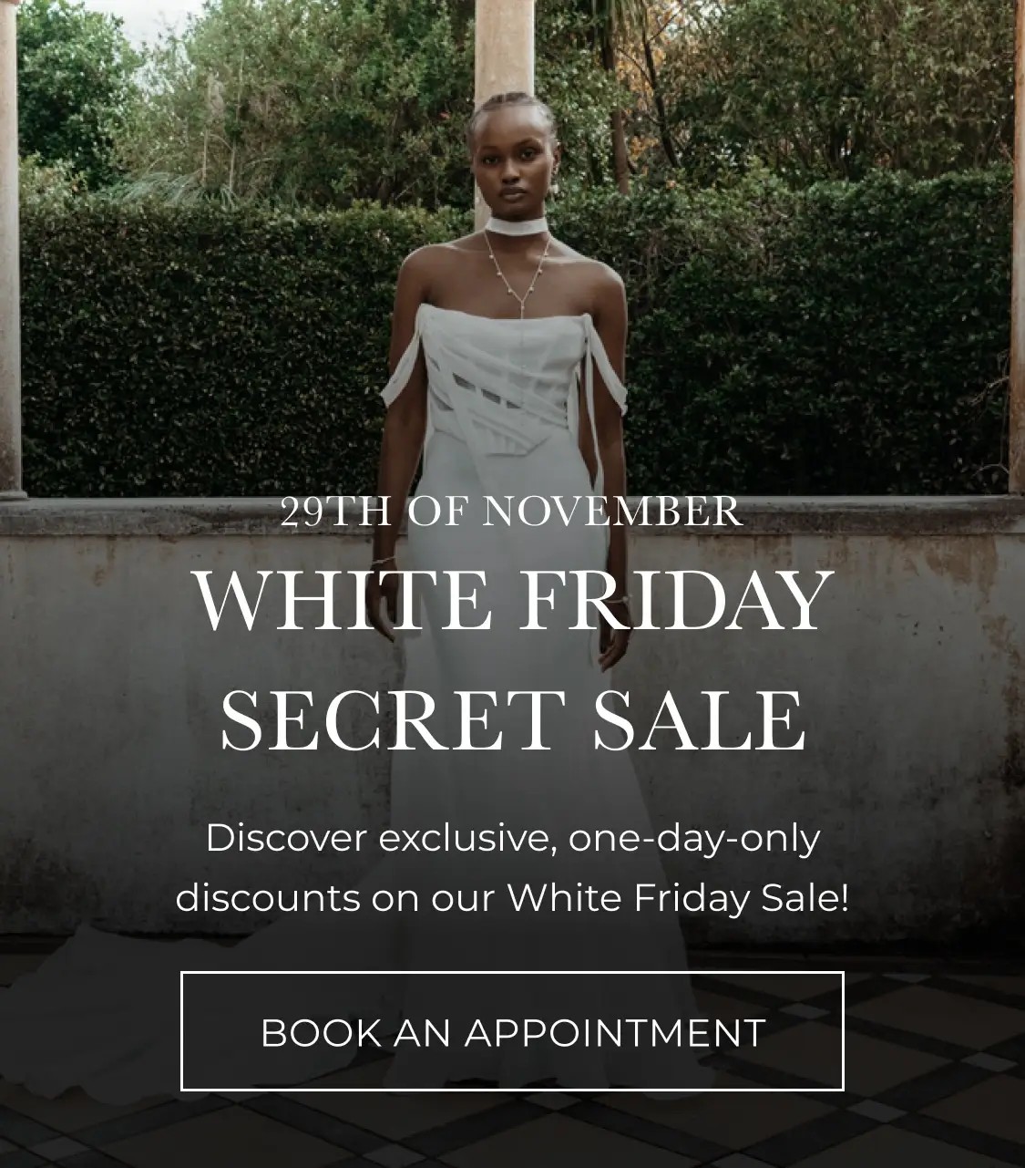 white friday secret sale banner