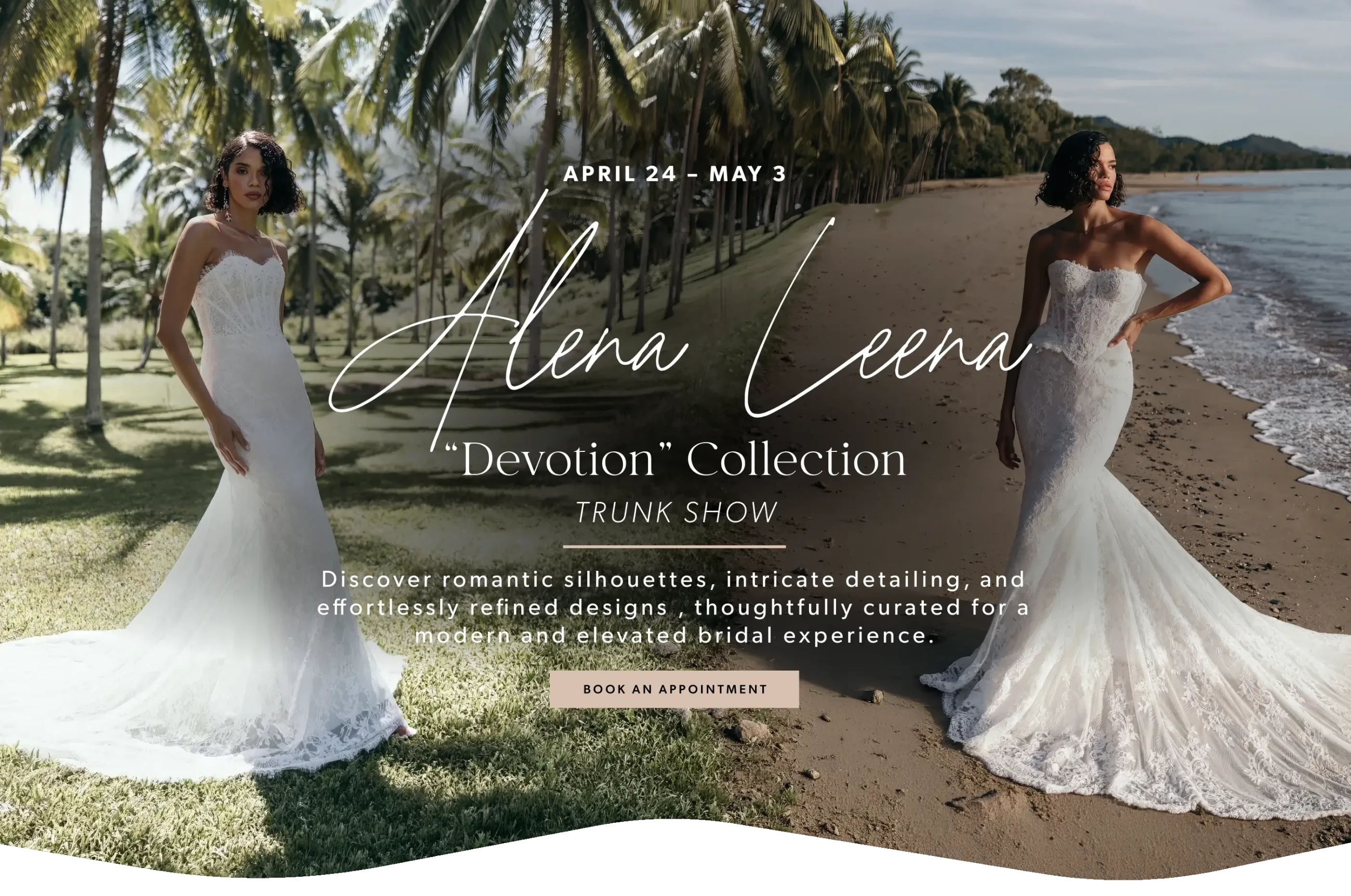 Aleena Leena Devotion Trunk Show Banner