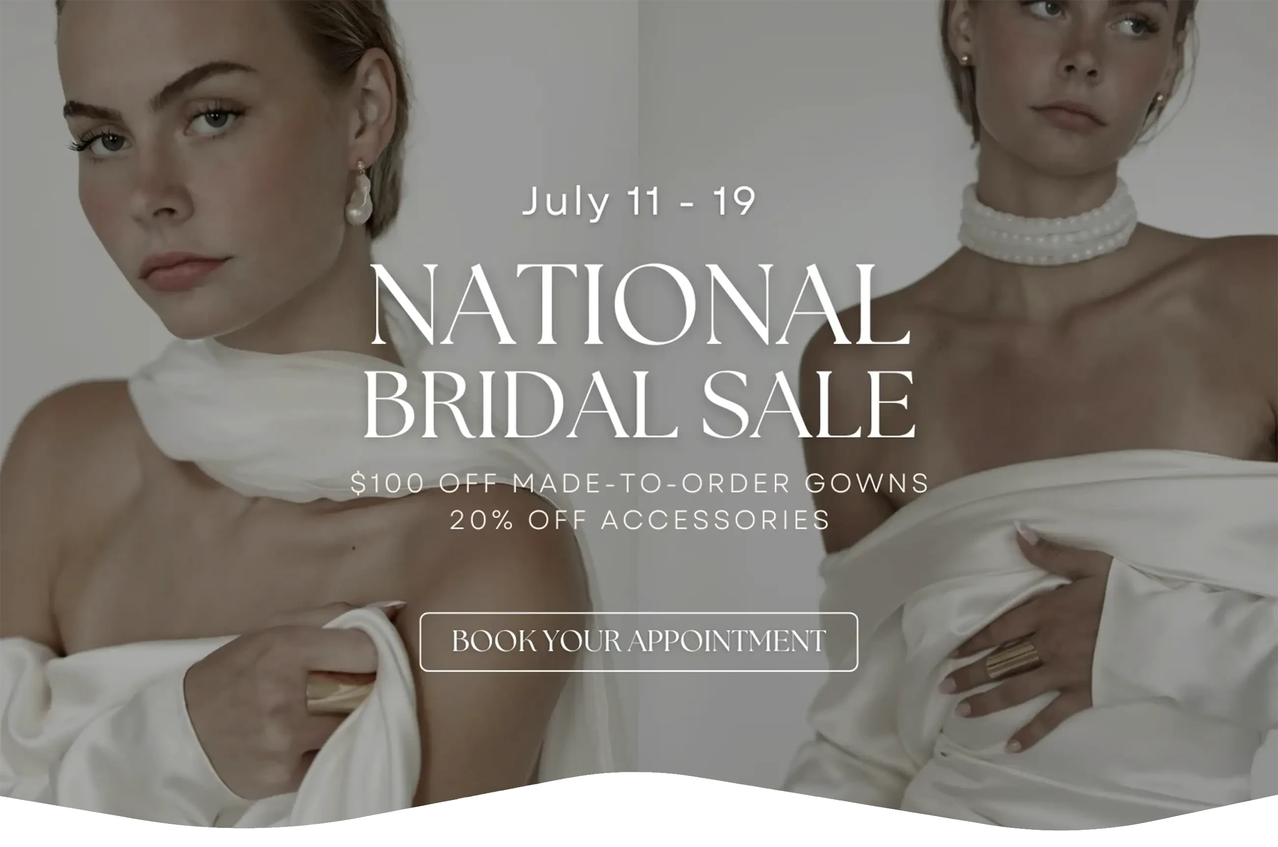 National Bridal Sale Desktop Banner